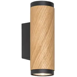 Elobra Wandleuchte BOLIVIA 1, 2x GU10, Eiche natur, schwarz ELO-140109
