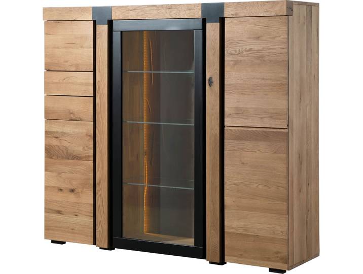 MASSIVMOEBEL24 Buffet Chêne sauvage 161x45x144 naturel huilé ROTTERDAM #101