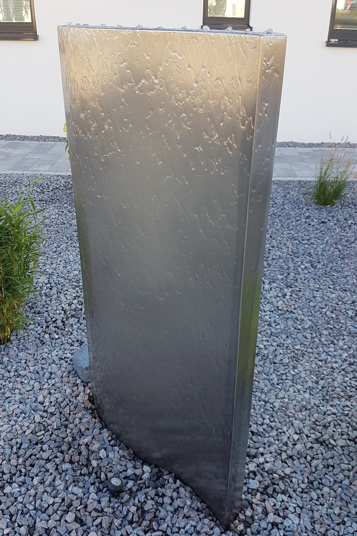 KÖHKO Wasserspiel "Libro" mit LED-Beleuchtung Höhe ca. 96 cm Wasserspiel mit PE-Becken 23014L