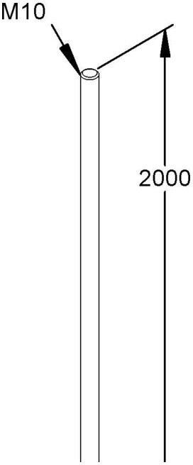 Niedax Tige filetée M 10/2000 (M 10/2000)