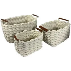 Dekokorb Marino 3er Set creme
