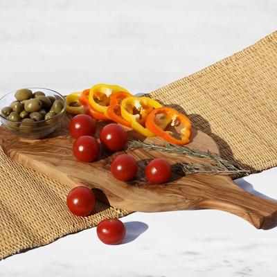 Kamsah Large Olive Wood Cutting and Serving Board, Handmade, Genuine Wood