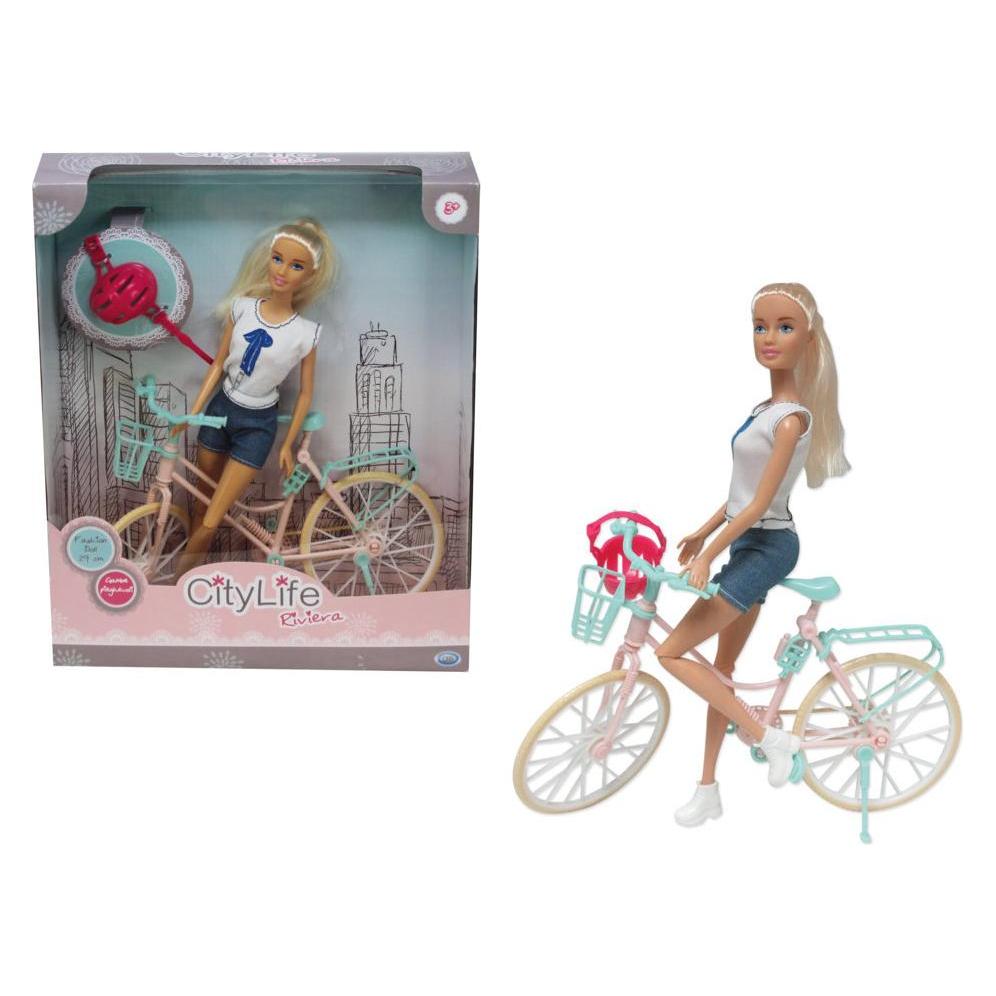 ODS City Life - Fashion Doll 29 cm RIVIERA with bicycle and helmet (58014494)