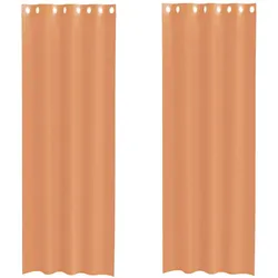 vidaXL Voile Vorhänge mit Ösen 2 Stk. Terrakotta