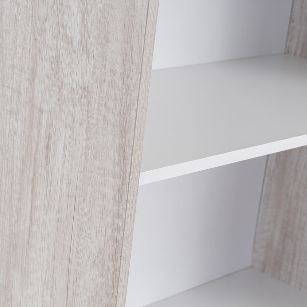 Unimasa Étagère bois et blanc 4 étagères - 60x29x147cm Blanc 60x147x29cm