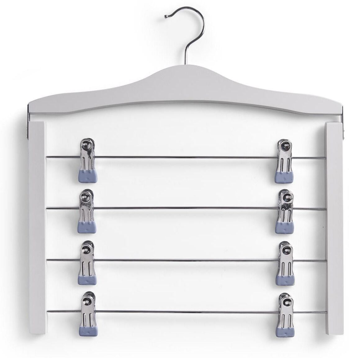 Kleiderbügel ZELLER PRESENT "1 Stück", weiss (weiß), H:4,3cm T:39cm, Metall, Kleiderbügel, Kleiderbügel weiß Einheitsgröße