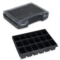 Sortimo Sortiments Kleinteile Koffer i-Boxx 72 schwarz mit 18 Fach Kleinteileinlage