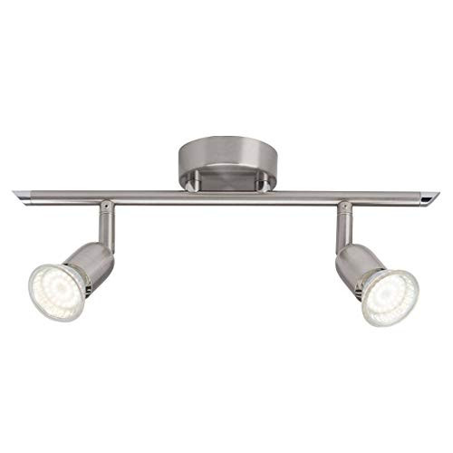Brilliant Loona LED wandlamp, 2-lichts, ijzer, met verstelbare kop, 2x GU10