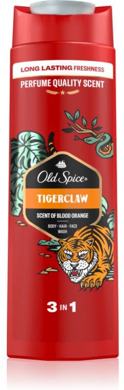 Old Spice Tigerclaw Duschgel für Gesicht, Körper und Haare 400 ml