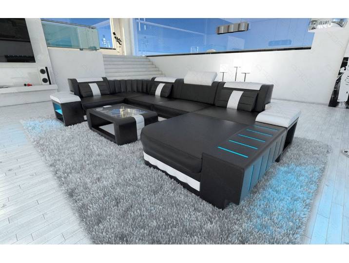 Wohnlandschaft Bellagio U-Form aus Leder
