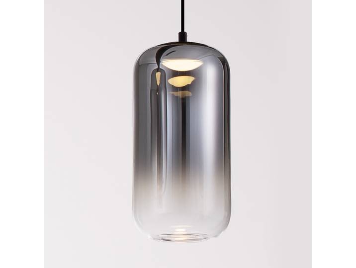 Pendelleuchte Aelia Typ B Ø 10cm Grau/Grau Aluminium, Rauchglas Nicht austauschbare LEDs LED-Platine