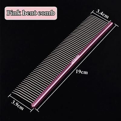 Inspired Finds Professional Stainless Steel Pet Grooming Comb For Cats And Dogs flex Curve Comb