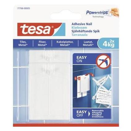 tesa 77766 MOUNTING SYSTEM. 2X4KG (Kunstnägel, White col.) (77766-00005-00)