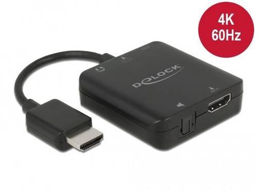 Delock 63333 HDMI / USB-Micro-B / Klinke / S/PDIF Adapter [1x HDMI-Stecker - 1x Micro-USB-Buchse, Klinkenstecker 3.5 mm