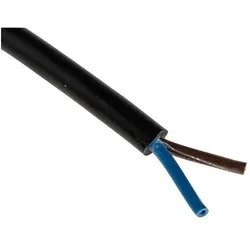 RS PRO Netzkabel H05VV-F 2x1mm2 schwarz (100 m), Stromkabel, Schwarz