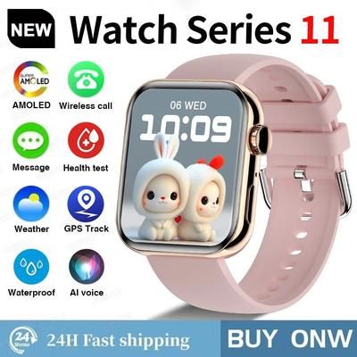 Uplift Essentials Global Version Series S11 Smart Watch HD AMOLED Display, GPS & Bluetooth Call Pro Waterproof Sports Bracelet gold
