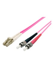 Digital Data Communications Equip Pro Patch-Kabel ST multi-mode M bis LC Multi-Mode M 2 m Glasfaser 50/125 Mikrometer OM4 halogenfrei pink (255542)