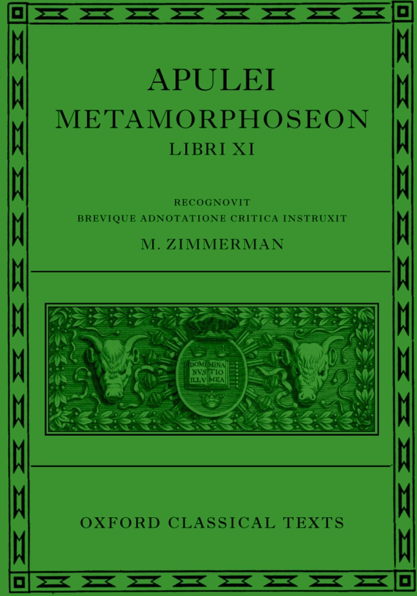 Maaike Zimmerman - Apulei Metamorphoseon Libri XI (Oxford Classical Texts) - Preis vom 10.10.2026 11:48:34 h