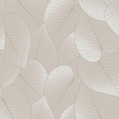 "Veer Decor Graphic Leaves with Foil Accents Wallpaper - Roll 20.86""x33ft"