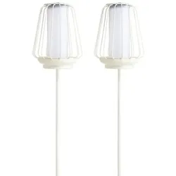 LUMIDA Garden 2 Solar-Leuchten mit Flamm-Effekt Höhe 79,5cm, Ø 18,5cm