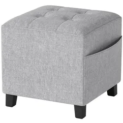 HOCKER Polyester Hellgrau