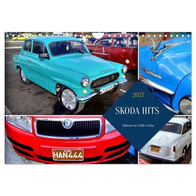 SKODA HITS - Oldtimer der CSSR in Kuba (Wandkalender 2027 DIN A4 quer), CALVENDO Monatskalender