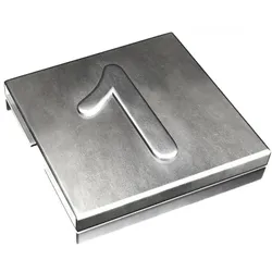 ABB YID-CHAR-1 Ty-Met Mark.zeichen 316 Edelstahl-Mark.sys.,Ziffer 1 9,2x8x2,5 mm, Dicke 0,25mm 7TCG009470R0065 YIDCHAR1  - 100 Stück
