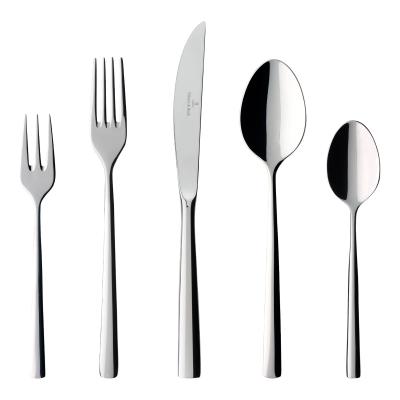 Besteck-Set VILLEROY & BOCH "Tafelbesteck Piemont 30er Set silber", silber, Essbesteck-Sets