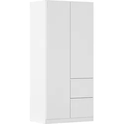 Drehtürenschrank COSTA ca.91x197x54cm Weiß