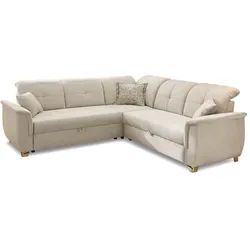 Ecksofa mit Funktion Udine Stoff Beige