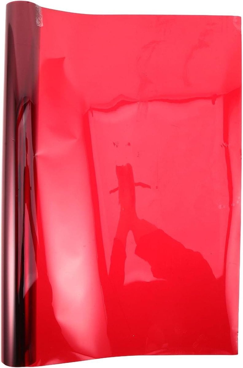 Decoratieve raamfolie Glas-in-lood sticker Rood - 3 meter lengte