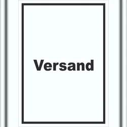 HB-Druck Versand Schild mit Text Lieferung shipping hochkant A1 (594x841mm)