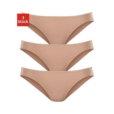 Bikinislip LASCANA "aus hochwertiger Modal-Qualität", Damen, Gr. 32/34, beige, Obermaterial: 94% Modal (TENCEL™), 6% Elasthan, unifarben, körpernah, Unterhosen