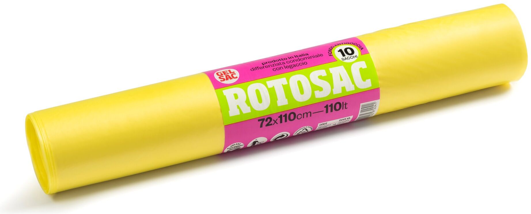 Set sacchi spazzatura Gel Sac 972241HD ROTOSAC con legaccio Giallo
