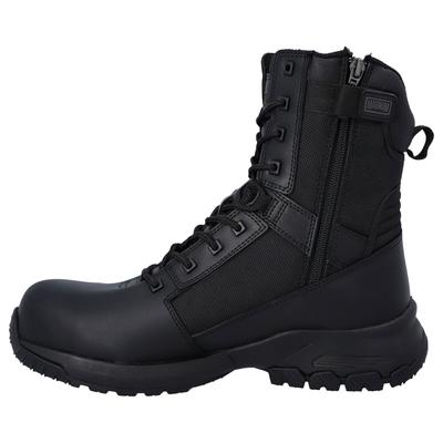 Schnürschuh MAGNUM "Magnum Uniform – Sicherheitsmodelle Vanguard 8.0 Sz Ct Cp", Damen, Gr. 44, Normalschaft, schwarz, Vollnarbiges Leder, Mesh-Einsätze, PU, EVA, Schuhe Schnürschuh