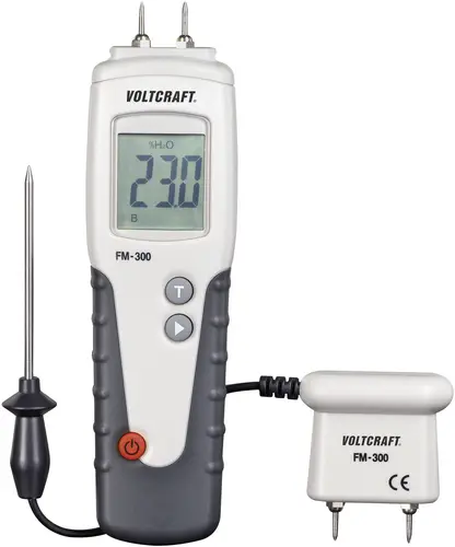 VOLTCRAFT FM-300 Holzfeuchtemessgerät Messbereich Holzfeuchtigkeit (Bereich) 6 bis 99% vol Temperaturmessung