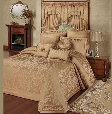 Touch of Class Monaco Grande Bedspread Gold, California King, Gold
