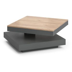 Vicco Couchtisch Elias aus Holz, goldkraft eiche / anthrazit, quadratisch, (B/T) 70 x 70 cm, drehbar