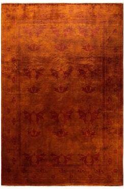Overton "Vibrance, One-of-a-Kind Hand-Knotted Area Rug - Gold, 6' 2"" x 9' 1"" - 6' 2"" x 9' 1"""