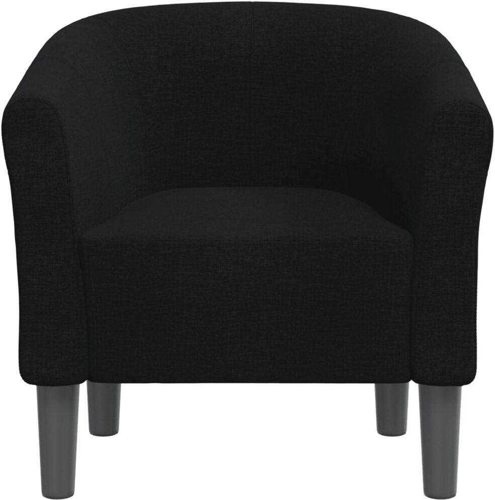 vidaXL Chaise cabriolet noir tissu