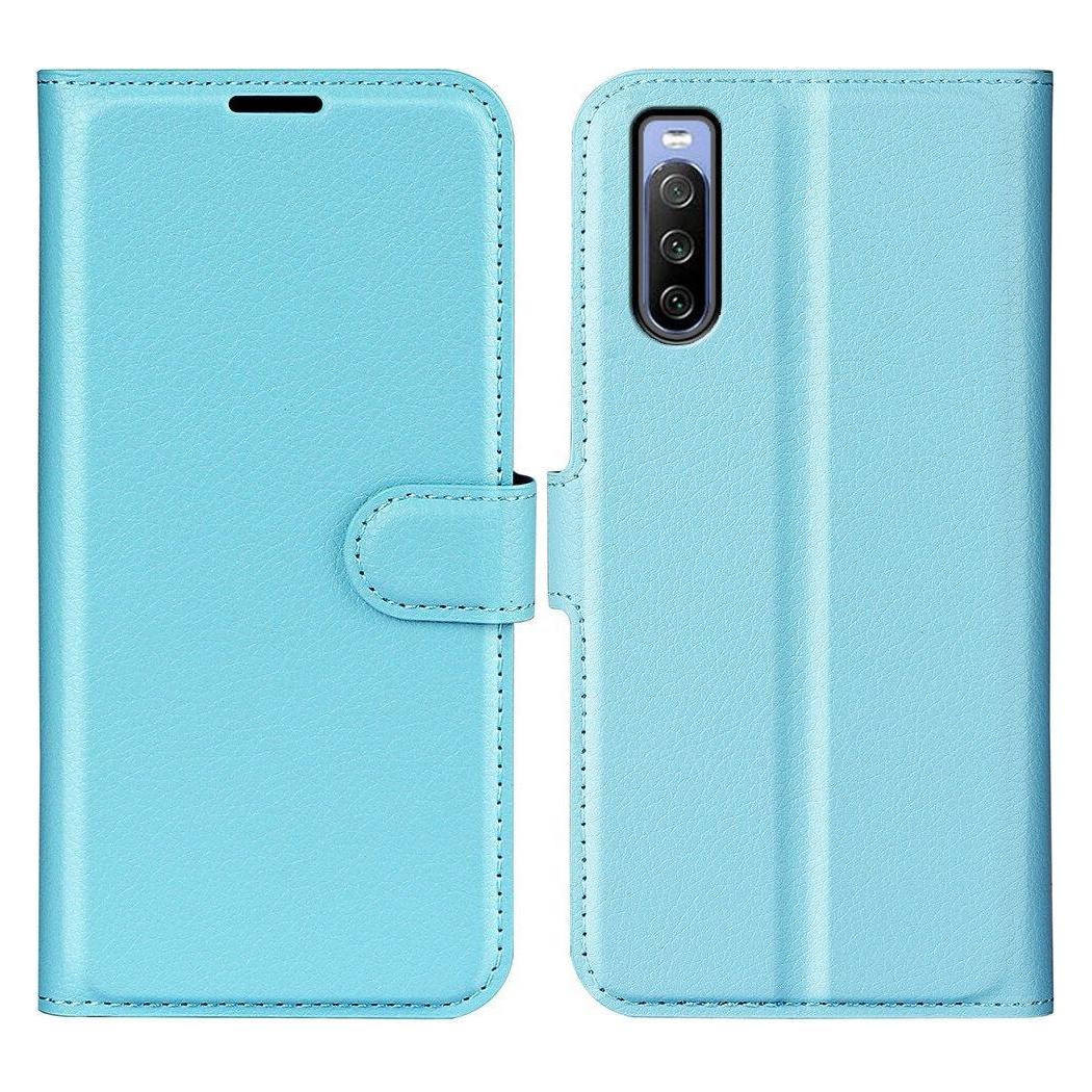Cover-Discount Sony Xperia 10 IV - Leder Etui Hülle hellblau (Sony Xperia 10 IV) (101304152G)