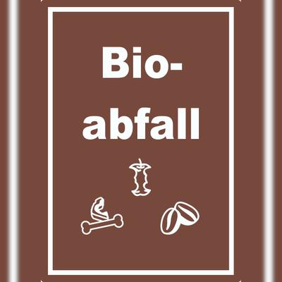 HB-Druck Bioabfall Mülltrennung Aufkleber Text Symbol Essen A7 (74x105mm)