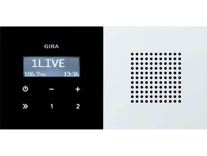 Gira 5222058 Unterputz Radio RDS Flächenschalter, reinweiß