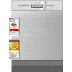 Exquisit Geschirrspüler EGSP6112-EF-030Einox | Einbaugerät | 12 Maßgedecke | Inox