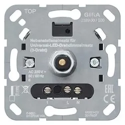 Gira, Lichtschalter + Storenschalter, Universal LED Drehdimmer 238900 Einsatz Nebenstelle