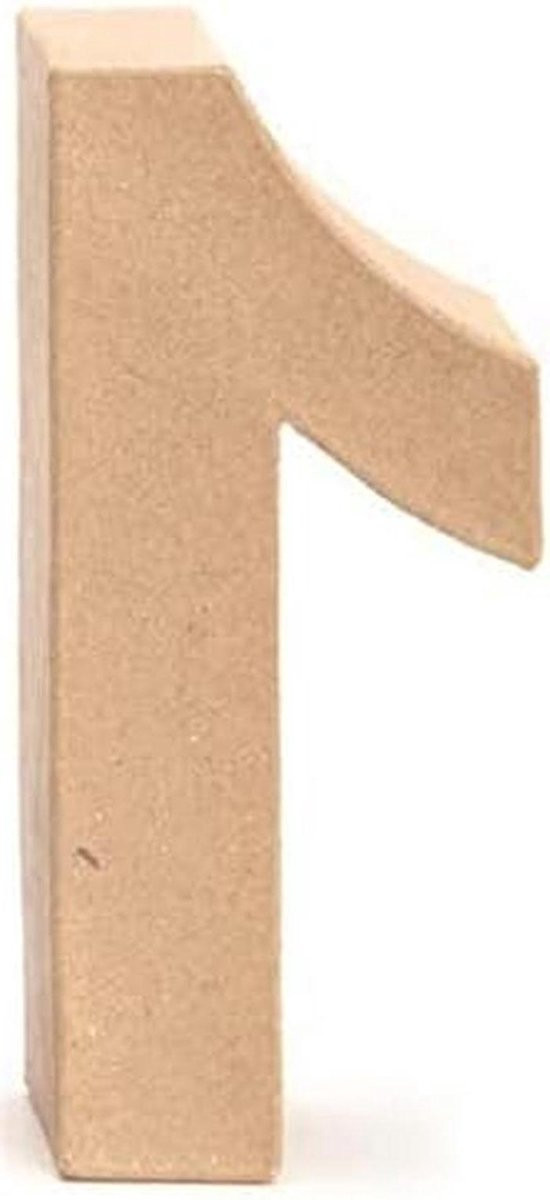 Beige Kartonnen Nummer Decoratie Cijfer - 175 x 55 cm