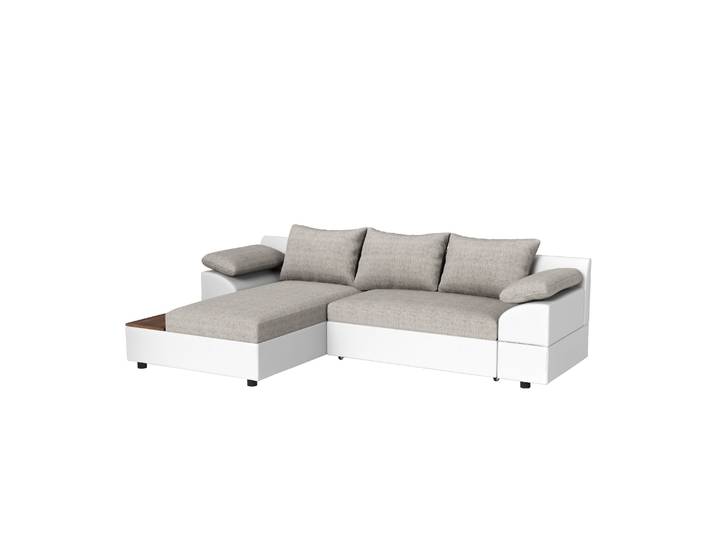 Ecksofa mit Schlaffunktion NALA links weiss