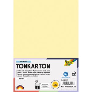 Folia Fotokarton 6122/4/11, A4, strohgelb, 220g/m², 100 Blatt