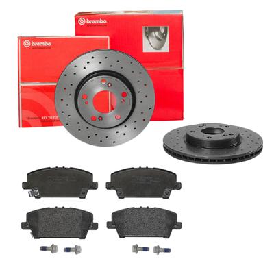 BREMBO Bremsensatz, Scheibenbremse Bremsensatz-Vorderachse XTRA LINE / STANDARD sk8k0f5k22 Vorderachse Gelocht/innenbel. 282mm 23mm für HONDA (D