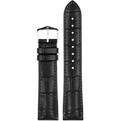 Hirsch 01028050-2-18 Uhrenarmband Duke L 18 mm Leder Schwarz